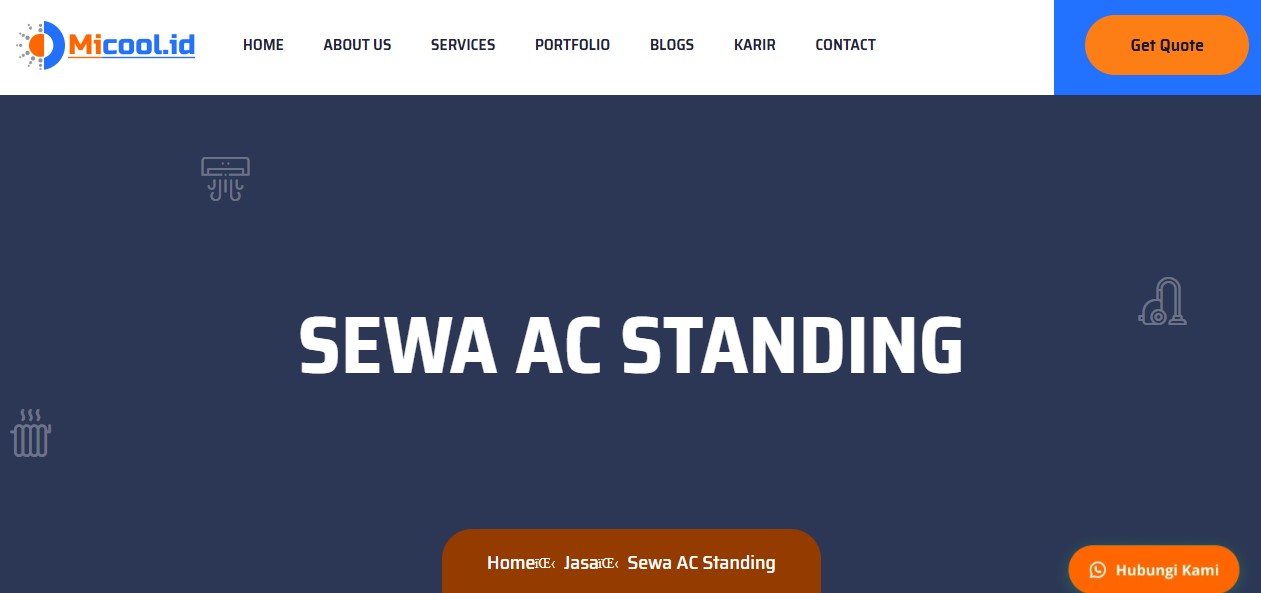 sewa ac standing